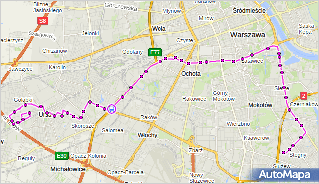 Rozkład jazdy autobusu 187 na przystanku Łopuszańska 01. ZTM Warszawa na mapie Targeo
