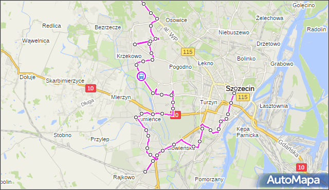 Rozkład jazdy autobusu 529 na przystanku Taczaka nż 11. ZDiTM Szczecin na mapie Targeo