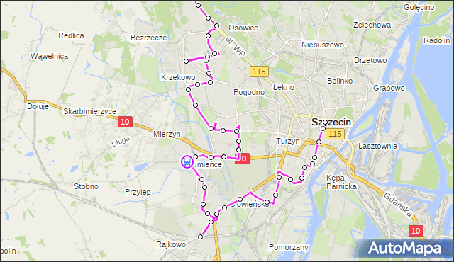 Rozkład jazdy autobusu 529 na przystanku Wrocławska 11. ZDiTM Szczecin na mapie Targeo