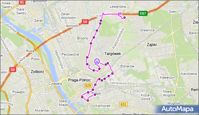 Rozkład jazdy autobusu 140 na przystanku Metro Trocka 02. ZTM Warszawa na mapie Targeo