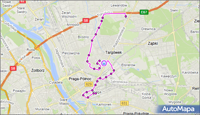 Rozkład jazdy autobusu 140 na przystanku Bieżuńska 03. ZTM Warszawa na mapie Targeo