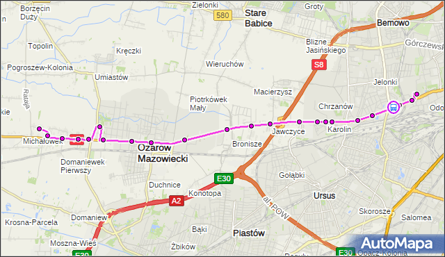 Rozkład jazdy autobusu 713 na przystanku Ciepłownia Wola 04. ZTM Warszawa na mapie Targeo