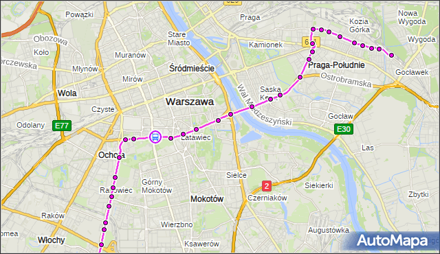 Rozkład jazdy autobusu 188 na przystanku GUS 05. ZTM Warszawa na mapie Targeo