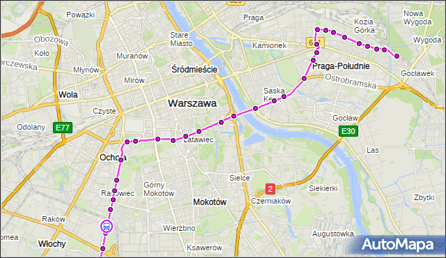 Rozkład jazdy autobusu 188 na przystanku Novotel 02. ZTM Warszawa na mapie Targeo