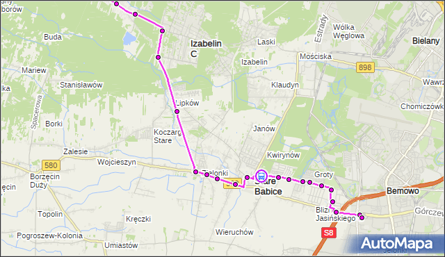 Rozkład jazdy autobusu 714 na przystanku Cmentarz 01. ZTM Warszawa na mapie Targeo
