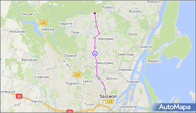 Rozkład jazdy autobusu 530 na przystanku Duńska 12. ZDiTM Szczecin na mapie Targeo