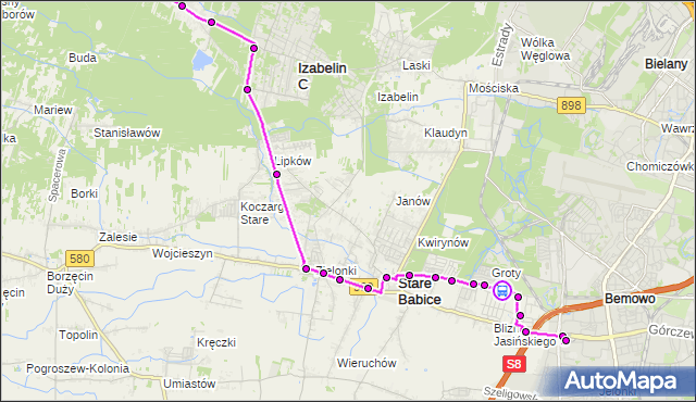 Rozkład jazdy autobusu 714 na przystanku Groty 01. ZTM Warszawa na mapie Targeo