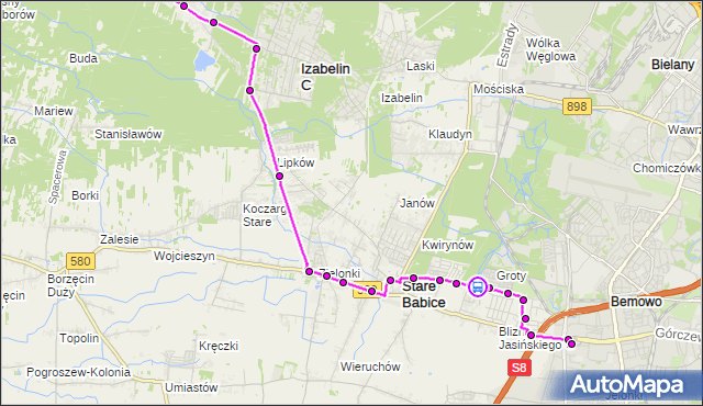 Rozkład jazdy autobusu 714 na przystanku Hubala-Dobrzańskiego 01. ZTM Warszawa na mapie Targeo