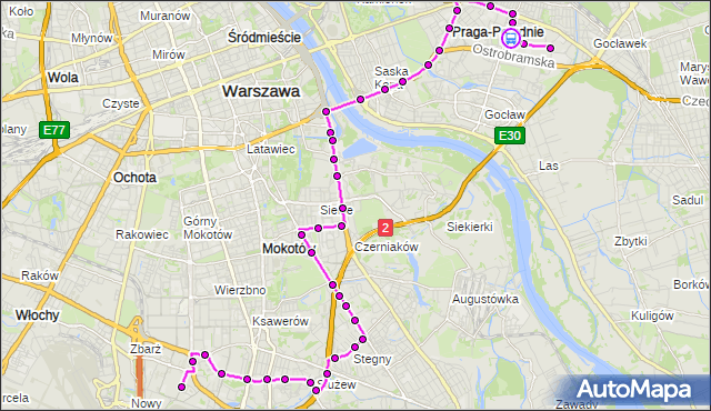 Rozkład jazdy autobusu 141 na przystanku Łukowska 03. ZTM Warszawa na mapie Targeo