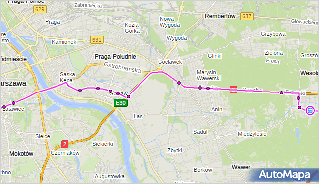 Rozkład jazdy autobusu 411 na przystanku Marmurowa 02. ZTM Warszawa na mapie Targeo