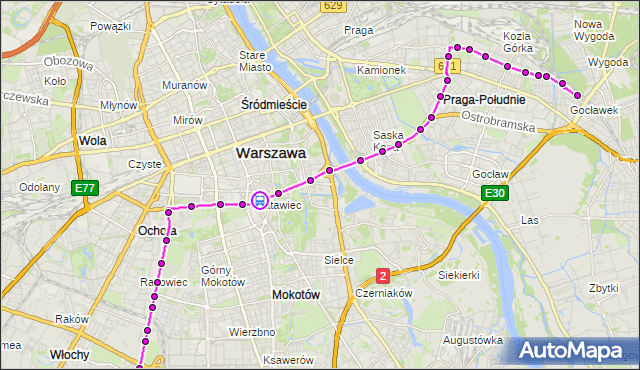 Rozkład jazdy autobusu 188 na przystanku Marszałkowska 02. ZTM Warszawa na mapie Targeo