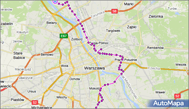 Rozkład jazdy autobusu N03 na przystanku Mehoffera 01. ZTM Warszawa na mapie Targeo