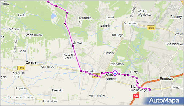 Rozkład jazdy autobusu 714 na przystanku Reymonta 01. ZTM Warszawa na mapie Targeo