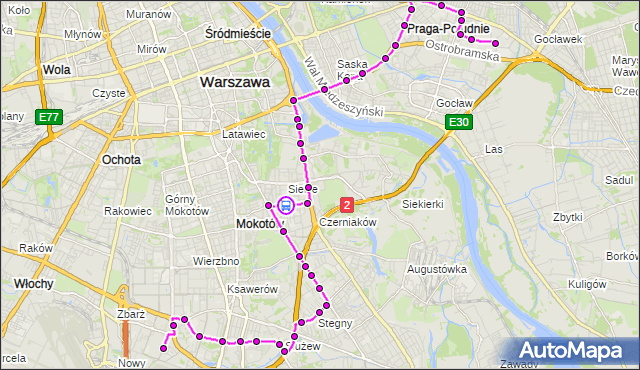 Rozkład jazdy autobusu 141 na przystanku Zakrzewska 02. ZTM Warszawa na mapie Targeo