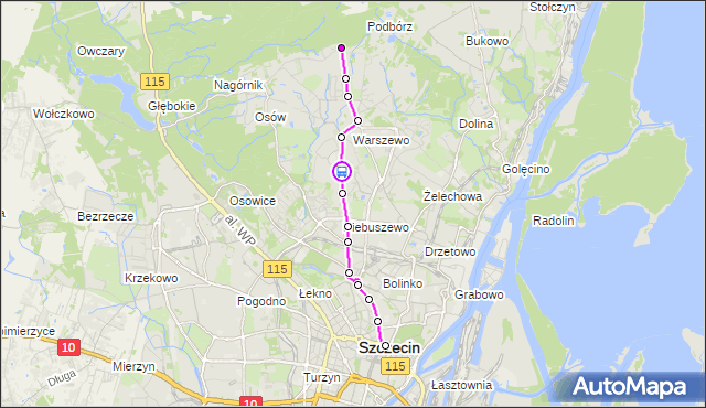 Rozkład jazdy autobusu 530 na przystanku Złotowska 11. ZDiTM Szczecin na mapie Targeo