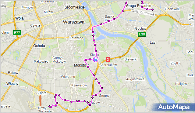 Rozkład jazdy autobusu 141 na przystanku Chełmska 03. ZTM Warszawa na mapie Targeo