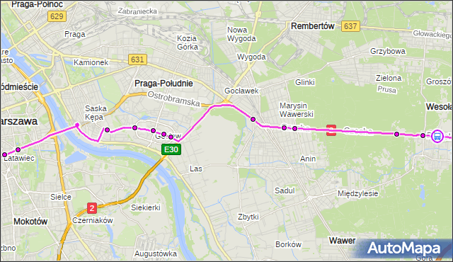 Rozkład jazdy autobusu 411 na przystanku Fabryczna 01. ZTM Warszawa na mapie Targeo