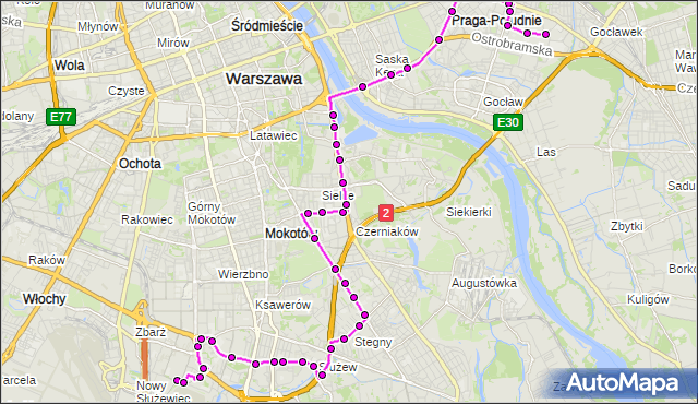 Rozkład jazdy autobusu 141 na przystanku Wiatraczna 22. ZTM Warszawa na mapie Targeo