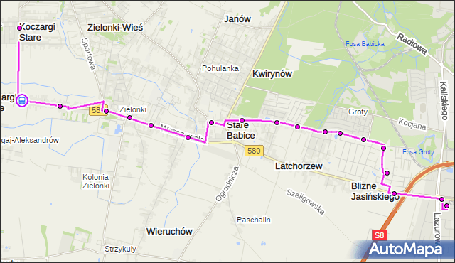 Rozkład jazdy autobusu 714 na przystanku Zielonki-Wieś 02. ZTM Warszawa na mapie Targeo