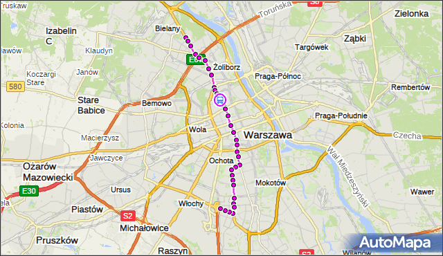 Rozkład jazdy tramwaju 17 na przystanku Anielewicza 05. ZTM Warszawa na mapie Targeo