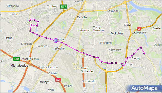 Rozkład jazdy autobusu 189 na przystanku Orzechowa 02. ZTM Warszawa na mapie Targeo