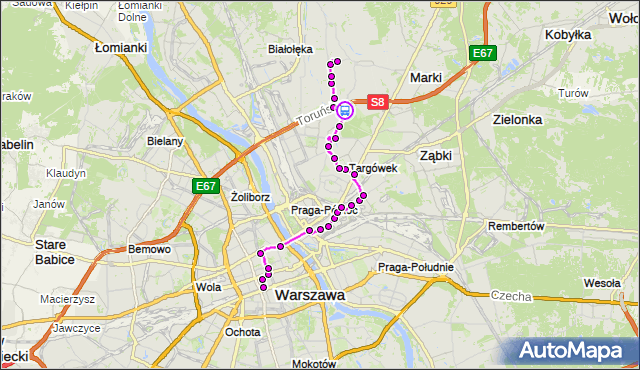 Rozkład jazdy autobusu N11 na przystanku CH Targówek 02. ZTM Warszawa na mapie Targeo