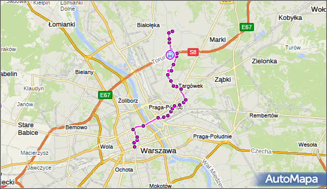 Rozkład jazdy autobusu N11 na przystanku Ostródzka 04. ZTM Warszawa na mapie Targeo