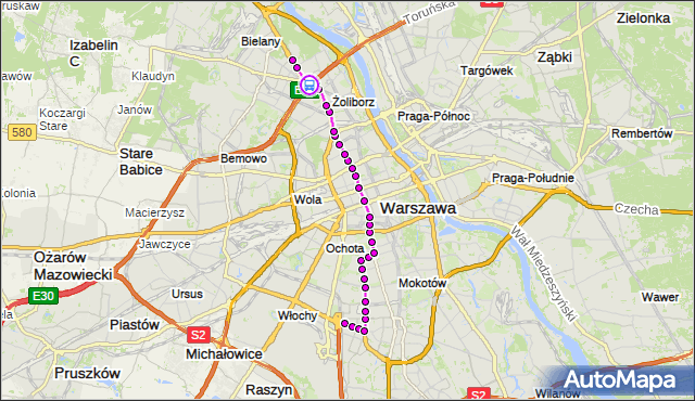 Rozkład jazdy tramwaju 17 na przystanku Park Kaskada 04. ZTM Warszawa na mapie Targeo