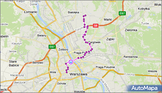 Rozkład jazdy autobusu N11 na przystanku Stare Miasto 01. ZTM Warszawa na mapie Targeo
