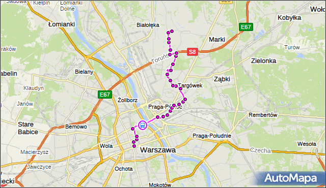 Rozkład jazdy autobusu N11 na przystanku Stare Miasto 01. ZTM Warszawa na mapie Targeo