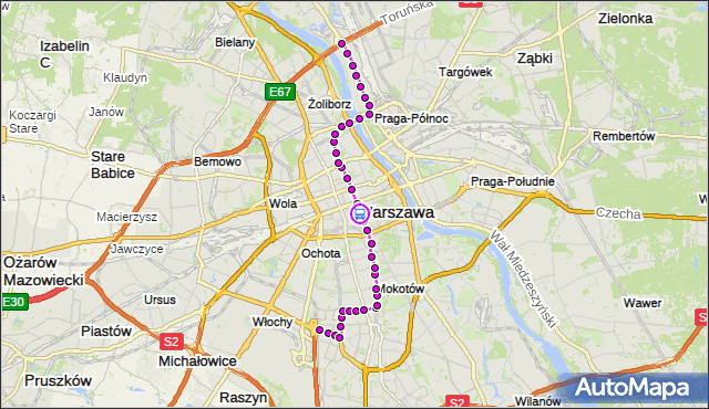 Rozkład jazdy tramwaju 18 na przystanku Hoża 04. ZTM Warszawa na mapie Targeo