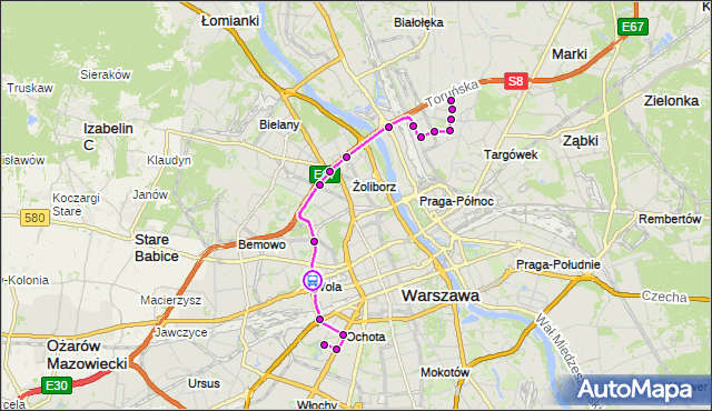 Rozkład jazdy autobusu 414 na przystanku PKP Wola (Wolska) 06. ZTM Warszawa na mapie Targeo
