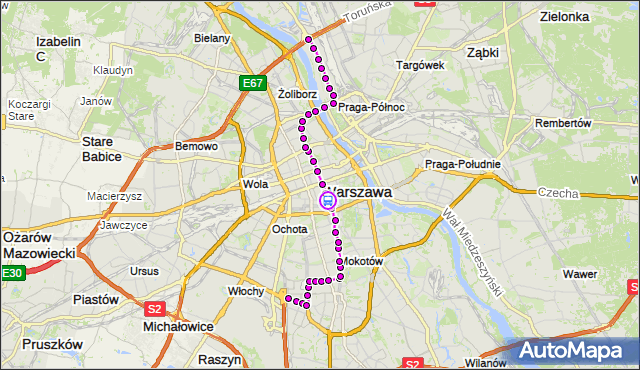 Rozkład jazdy tramwaju 18 na przystanku pl.Konstytucji 06. ZTM Warszawa na mapie Targeo