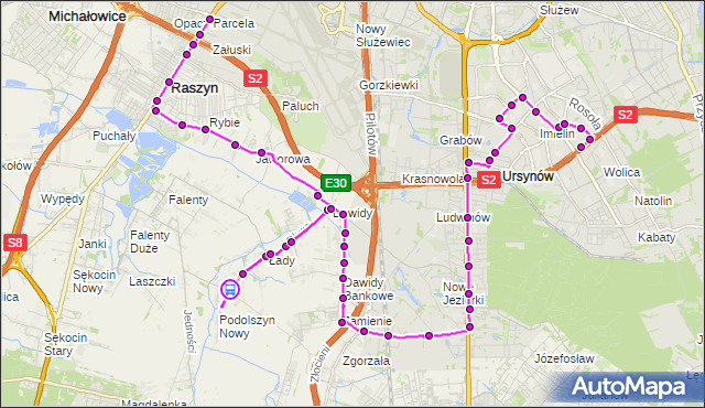 Rozkład jazdy autobusu 715 na przystanku Podolszyn 01. ZTM Warszawa na mapie Targeo