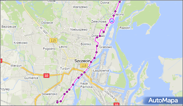 Rozkład jazdy tramwaju 6 na przystanku Zajezdnia Golęcin 11. ZDiTM Szczecin na mapie Targeo