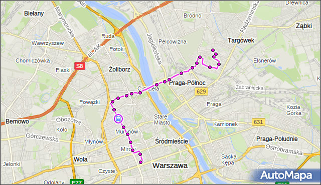 Rozkład jazdy autobusu N12 na przystanku Anielewicza 02. ZTM Warszawa na mapie Targeo