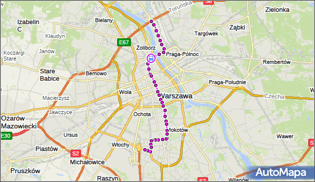 Rozkład jazdy tramwaju 18 na przystanku Park Traugutta 04. ZTM Warszawa na mapie Targeo