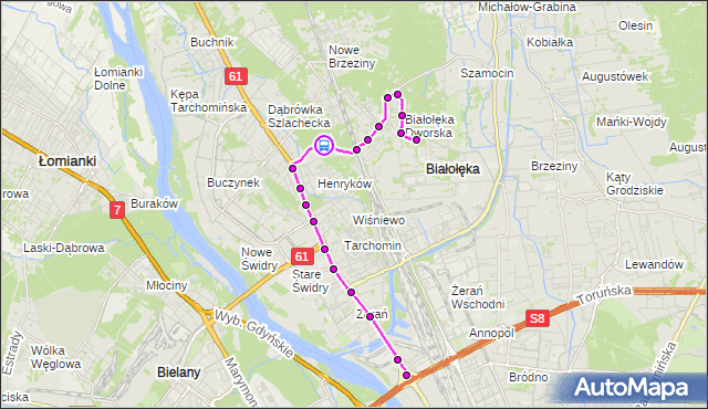 Rozkład jazdy autobusu 152 na przystanku Fletniowa 01. ZTM Warszawa na mapie Targeo