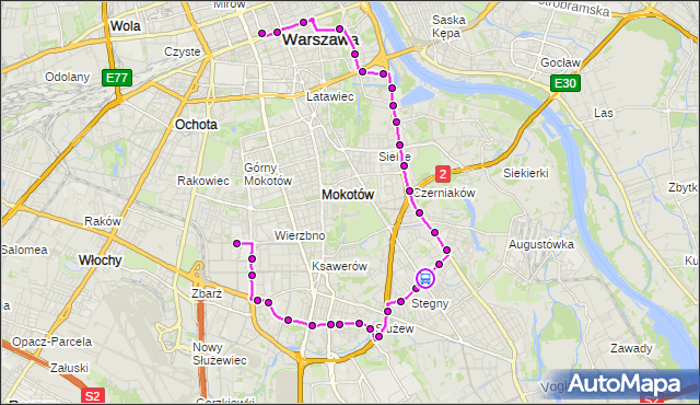 Rozkład jazdy autobusu N33 na przystanku św.Bonifacego 03. ZTM Warszawa na mapie Targeo