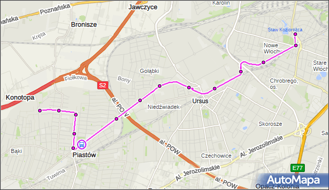 Rozkład jazdy autobusu 716 na przystanku Kino Baśń 02. ZTM Warszawa na mapie Targeo