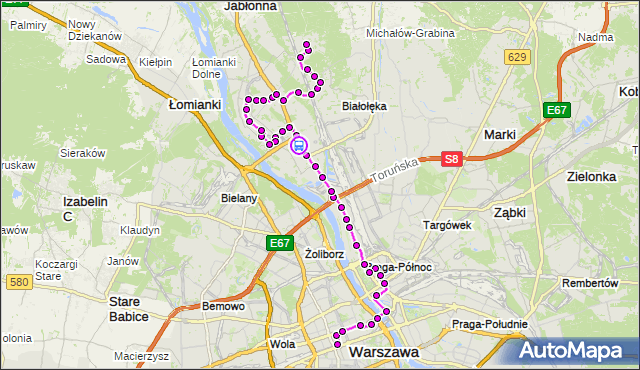Rozkład jazdy autobusu N13 na przystanku Ekspresowa 02. ZTM Warszawa na mapie Targeo