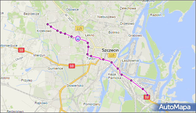 Rozkład jazdy tramwaju 7 na przystanku Karłowicza 13. ZDiTM Szczecin na mapie Targeo