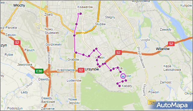 Rozkład jazdy autobusu 192 na przystanku Kiepury 01. ZTM Warszawa na mapie Targeo