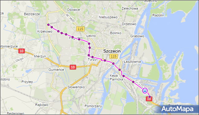 Rozkład jazdy tramwaju 7 na przystanku Merkatora nż 13. ZDiTM Szczecin na mapie Targeo