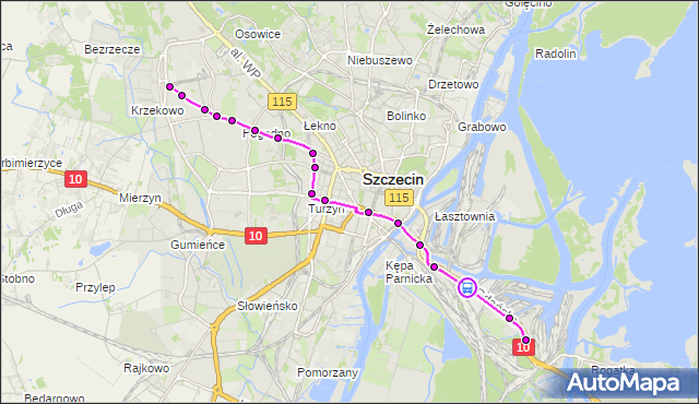 Rozkład jazdy tramwaju 7 na przystanku Parnica nż 13. ZDiTM Szczecin na mapie Targeo