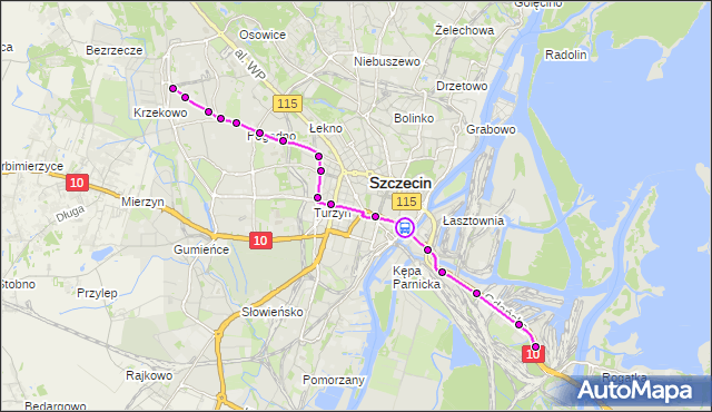 Rozkład jazdy tramwaju 7 na przystanku Wyszyńskiego 14. ZDiTM Szczecin na mapie Targeo