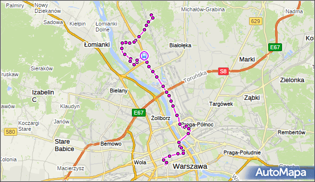 Rozkład jazdy autobusu N13 na przystanku Białołęka-Ratusz 01. ZTM Warszawa na mapie Targeo