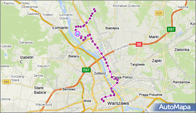 Rozkład jazdy autobusu N13 na przystanku Mehoffera 01. ZTM Warszawa na mapie Targeo
