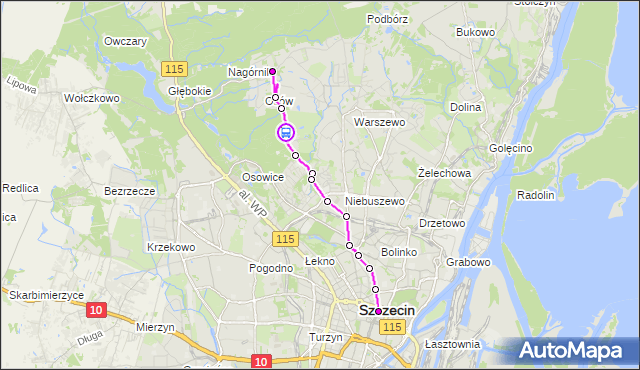 Rozkład jazdy autobusu 532 na przystanku Ogrody „Skarbówka” 11. ZDiTM Szczecin na mapie Targeo