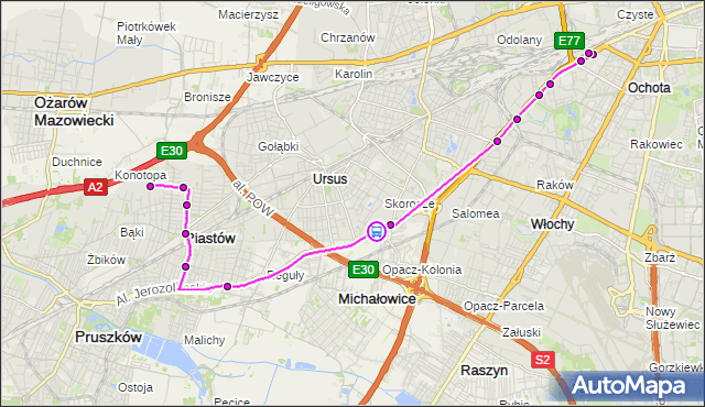 Rozkład jazdy autobusu 717 na przystanku Starodęby 01. ZTM Warszawa na mapie Targeo